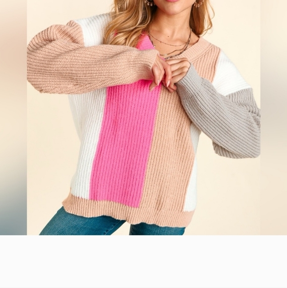 Color Block Sweater - Picture 3 of 4
